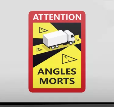 Sticker Aandacht blinde vlekken in het frans - TenStickers