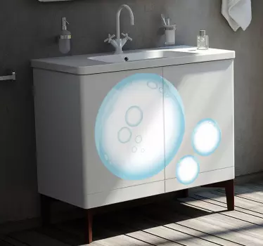Sticker badkamer druppels water - TenStickers