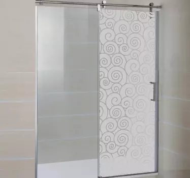 Sticker badkamer slakkenhuizen douchedeur - TenStickers