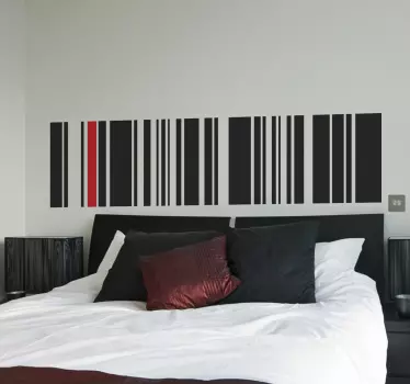 Sticker Barcode Hoofdeinde Bed - TenStickers