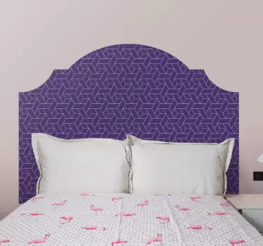 Sticker bed hoofdeinde geometrisch patroon - TenStickers