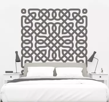 Sticker bed hoofdeinde ingewikkeld knooppatroon - TenStickers