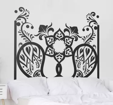 Sticker bed hoofdeinde uitgebreid botanisch kenmerk - TenStickers