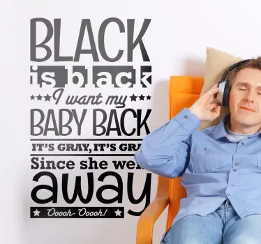 Sticker black is black - TenStickers