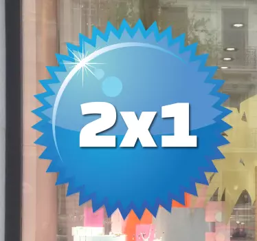 Sticker blauwe cirkel promoties winkel - TenStickers