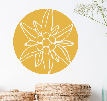 Bloemen muursticker alpen - TenStickers