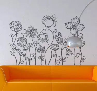 Sticker bloemen origineel - TenStickers