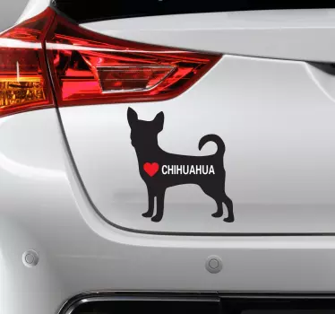 Sticker chihuahua liefde hart - TenStickers