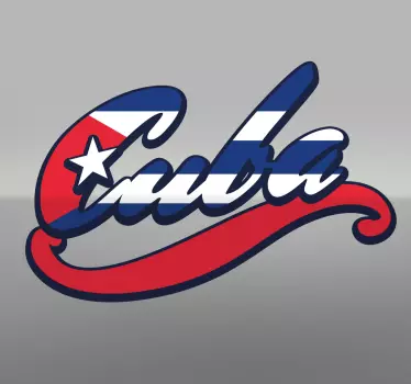 Sticker Cuba klassiek - TenStickers