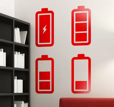 Sticker decoratie batterijen - TenStickers