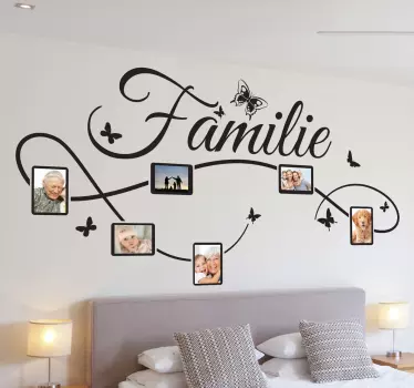 Muursticker woonkamer familie fotokader - TenStickers