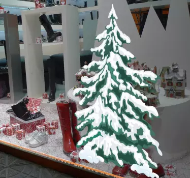 Kerst raamsticker decoratie kerstboom - TenStickers