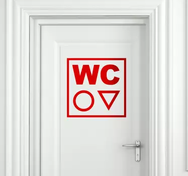 Deursticker aanwijzing WC - TenStickers