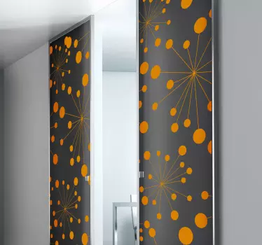 Sticker deuren abstract design - TenStickers