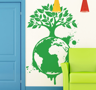 Sticker ecologische aarde - TenStickers