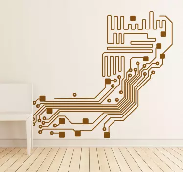 Sticker elektronisch circuit computer - TenStickers
