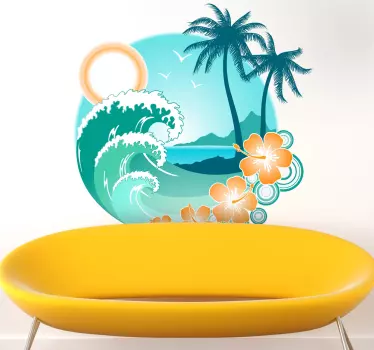 Sticker exotisch strand - TenStickers