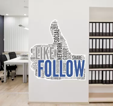 Sticker facebook follow - TenStickers