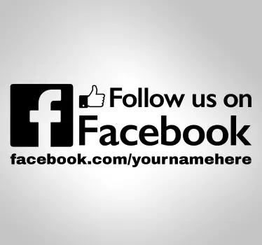 Sticker Facebook follow us - TenStickers