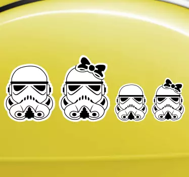 Sticker Familie Star Wars - TenStickers