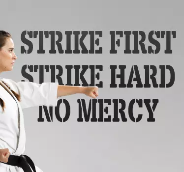 Sticker film quotes Cobra kai - TenStickers