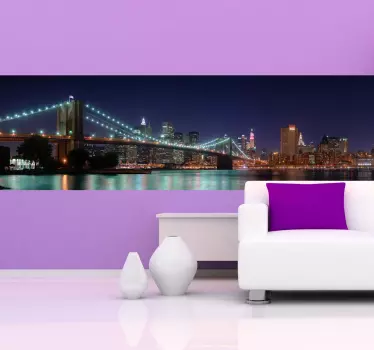 Sticker fotobehang Brooklyn Bridge - TenStickers