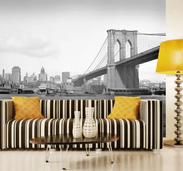 Sticker fotobehang Brooklyn Bridge New York - TenStickers