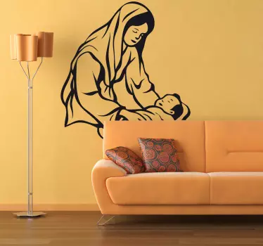 Sticker geboorte van Jezus - TenStickers