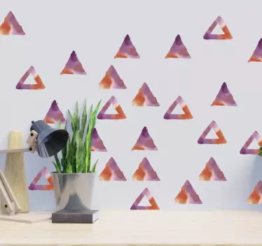 Sticker geometrische vormen abstract driehoek patroon - TenStickers