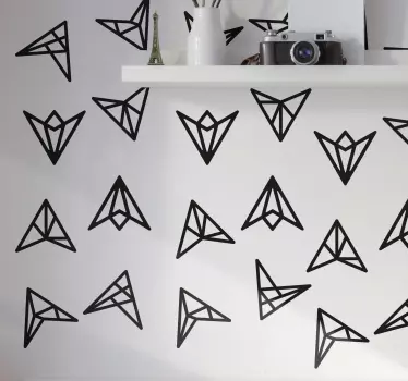 Sticker geometrische vormen abstracte driehoekpatronen - TenStickers