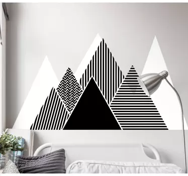 Sticker geometrische vormen creatieve bergtoppen - TenStickers
