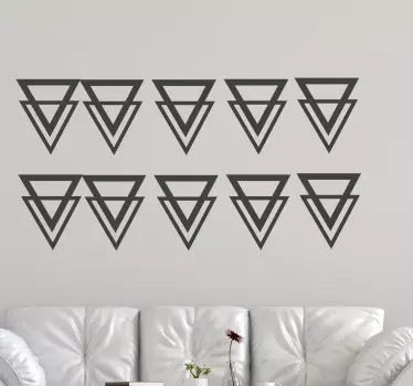 Sticker geometrische vormen driehoekig patroon arrangement - TenStickers
