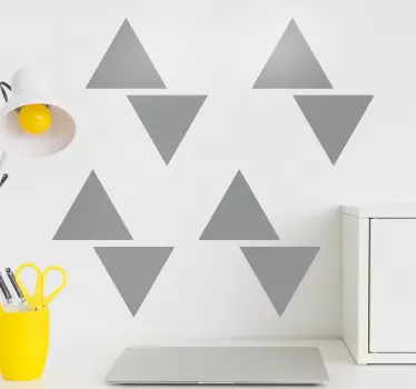 Sticker geometrische vormen driehoekige schikking - TenStickers