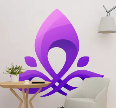 Sticker geometrische vormen elegant paars motief - TenStickers