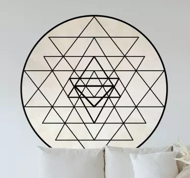 Sticker geometrische vormen intricate driehoek patroon - TenStickers