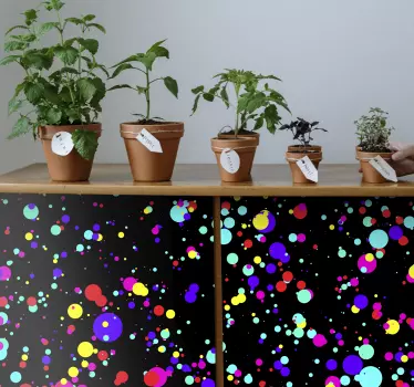 Sticker geometrische vormen kleurrijk bubbels patroon - TenStickers
