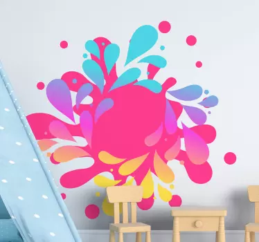 Sticker geometrische vormen levendige spettercomponenten - TenStickers