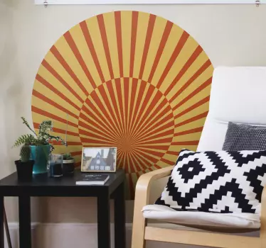 Sticker geometrische vormen luminous zonnestraal motief - TenStickers