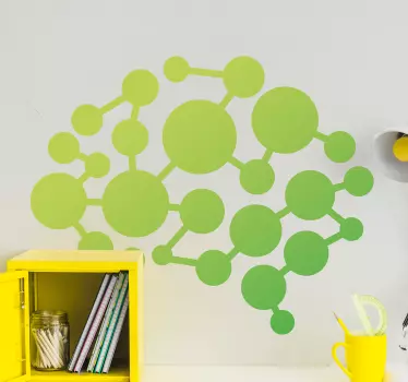 Sticker geometrische vormen moleculair netwerk patroon - TenStickers