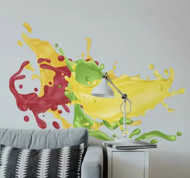 Sticker geometrische vormen spetterende kleuren formen - TenStickers