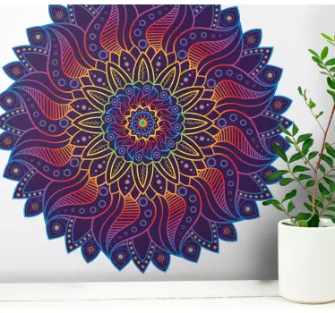 Sticker geometrische vormen stralend bloem mandala - TenStickers