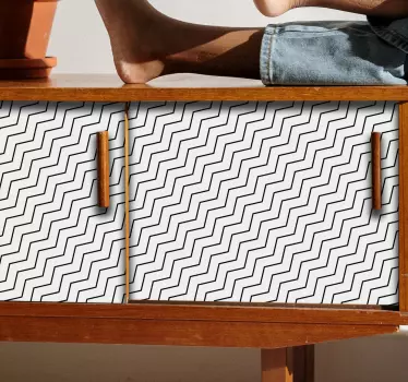 Sticker geometrische vormen zigzag textuur oppervlak - TenStickers