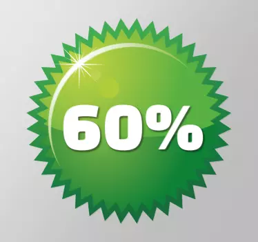 Sticker groene cirkel promotie winkel - TenStickers