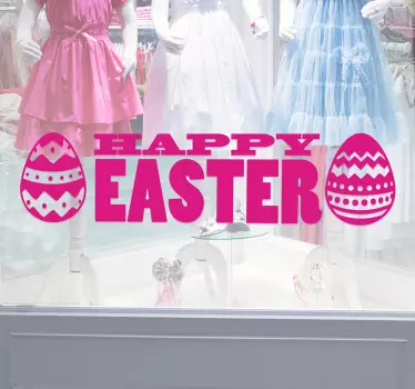 Sticker Happy Easter Paaseieren - TenStickers