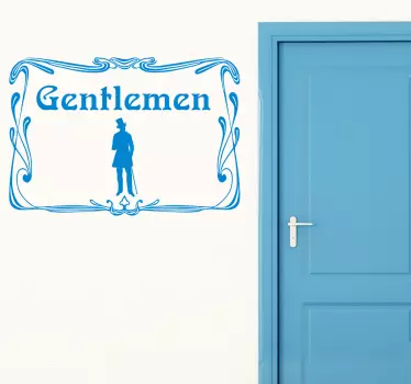 Deursticker heren wc vintage - TenStickers