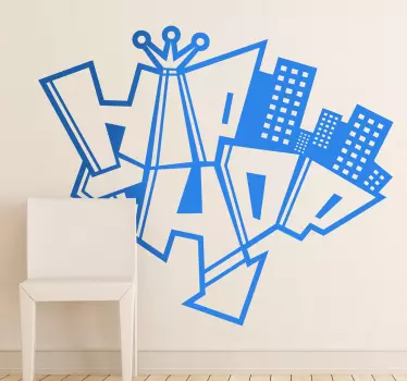 Sticker HipHop transparant - TenStickers