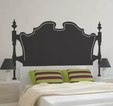 Sticker hoofdeinde bed hout - TenStickers