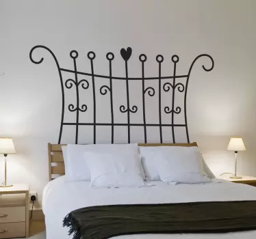 Sticker hoofdeinde bed symmetrisch - TenStickers