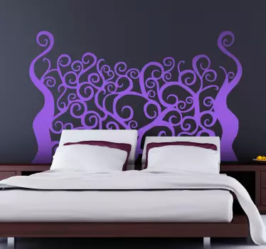 Sticker hoofdeinde bed takken - TenStickers