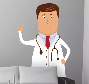 Sticker huisdokter met stethoscoop - TenStickers